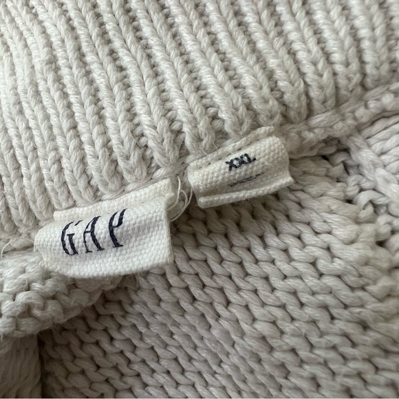 GAP Collared Toggle Cardigan Sweater Snow Cap Grey Stripes Size XXL - Picture 5 of 9